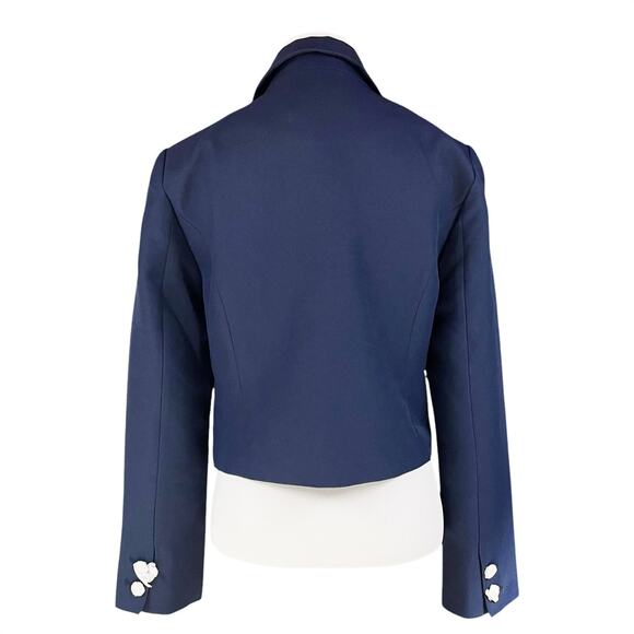 ENDLESS ROSE NWT Fitted Cropped Blazer in Navy w/ Gold Buttons Size S - Picture 4 of 8